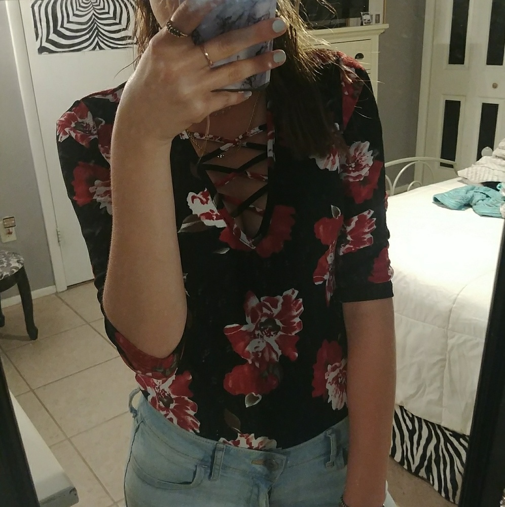 Floral body suit